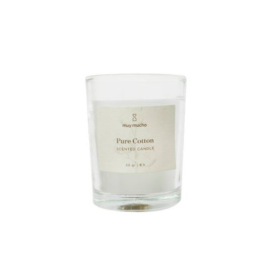 Ronde kaarsenglas pure cotton