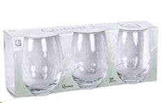 Pack 3 Vasos 7,4X5,8X9,1Cm 300Ml Tr.