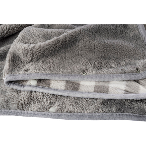 Brown checkered cape blanket