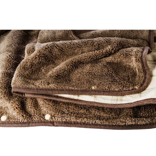 Gray plaid cape blanket