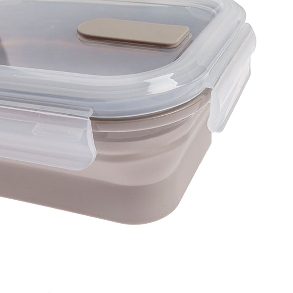 Foldable lunch box with airtight closure