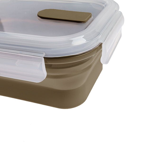 Foldable lunch box with airtight closure