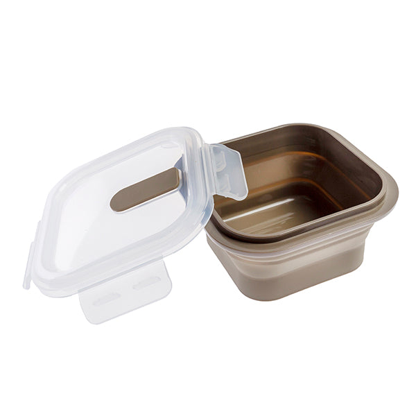 Foldable lunch box with airtight closure