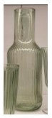 Rib glass jug
