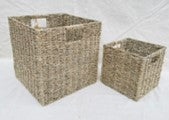 Wicker box with handles
