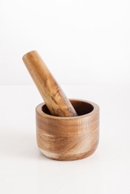 Mortier en bois d'acacia