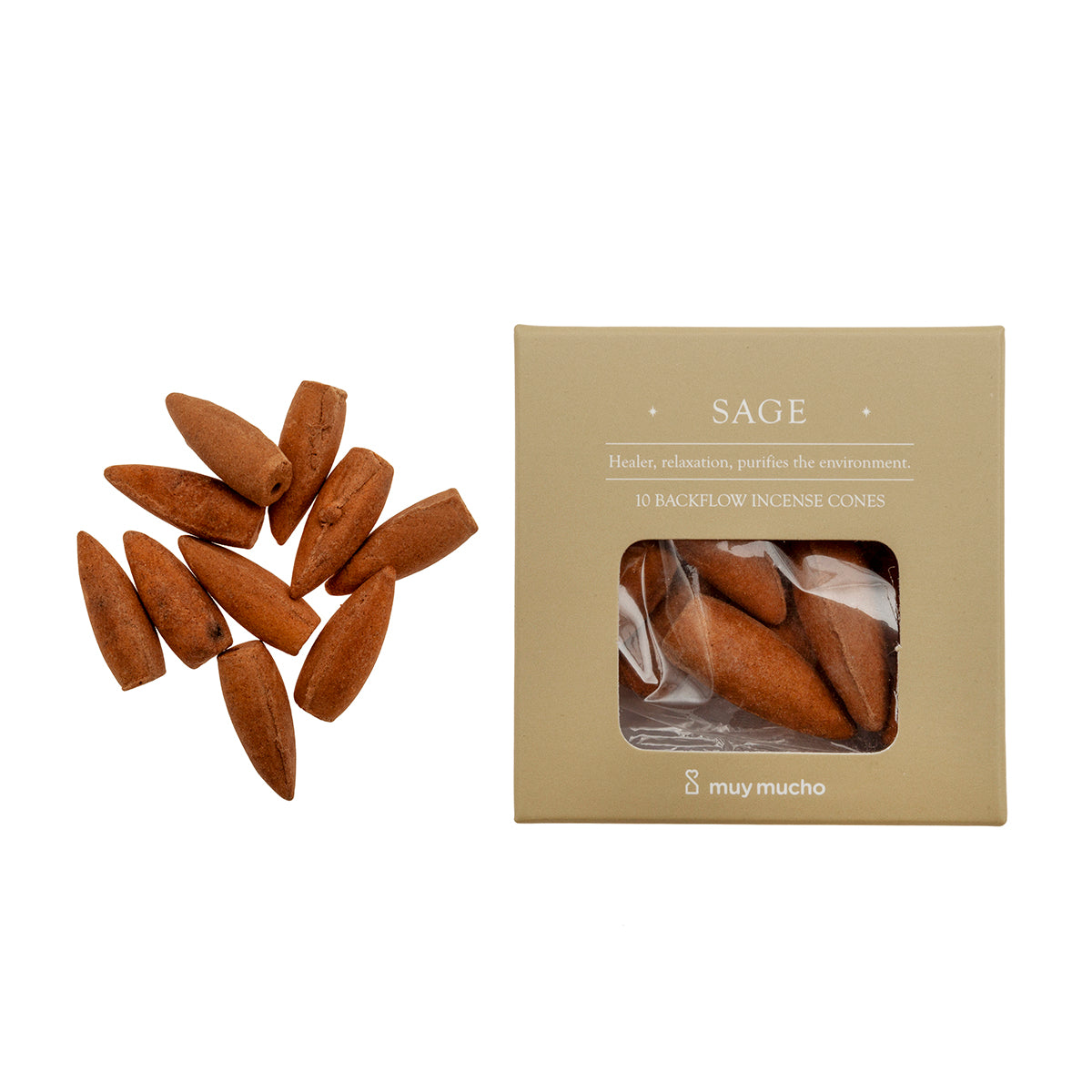 Pack 10 conos incienso cascada Sage