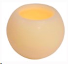 Vela Esférica Led D.12X10Cm Cr.