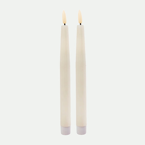 Pack 2 bougies LED LED 2x24cm Cr.