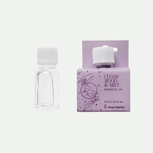Olio essenziale di legno di cedro e menta D.2,5X6,3 cm 10 ml Un.