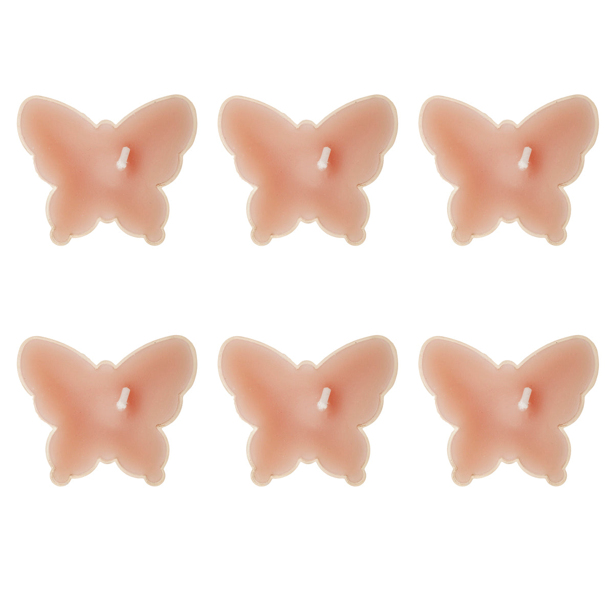 Confezione da 6 lumini a forma di farfalla