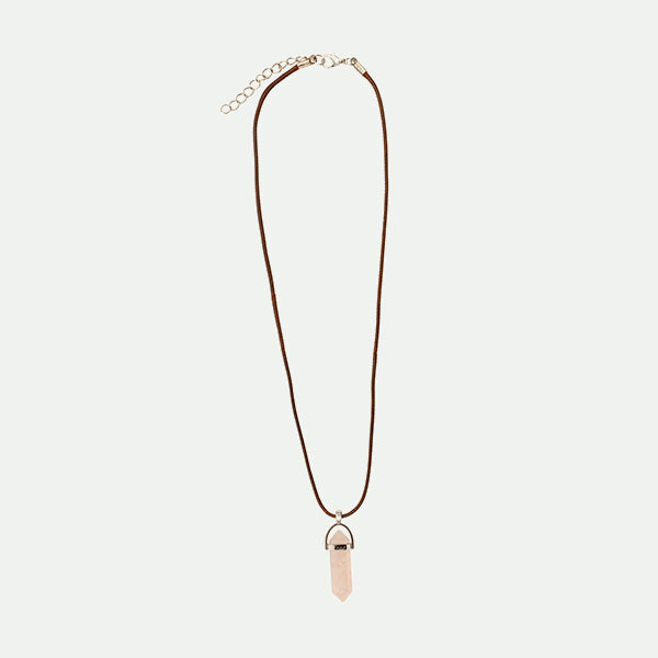 Collar cuarzo rosa