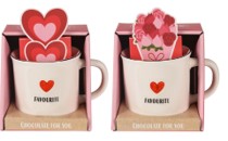 Taza Con Chocolate Y Fresa 13X10,5X11,5Cm Ún.