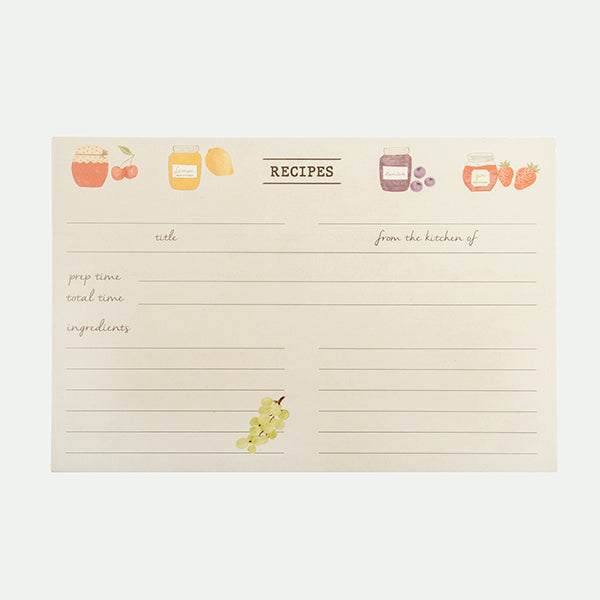 Pack 12 tarjetas para recetas