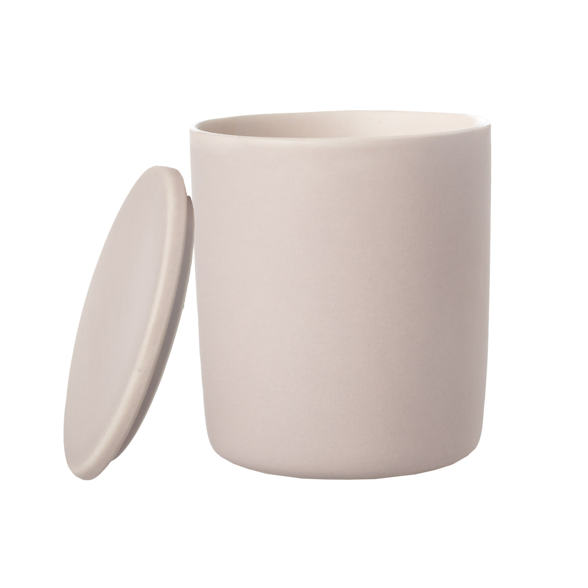 Ceramic candle with lavender lid