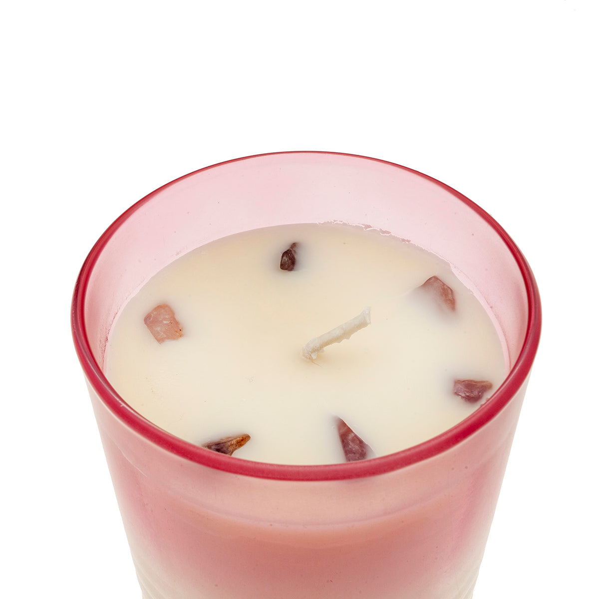 Bougie en verre ambre et mandarine