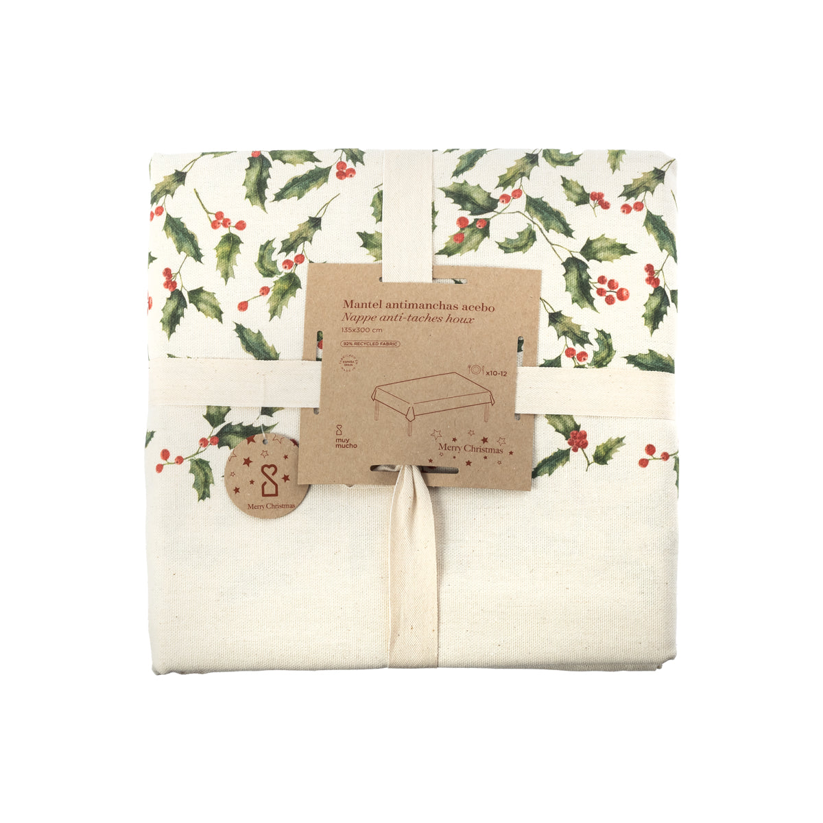 Mantel atimanchas acebo 135x300cm