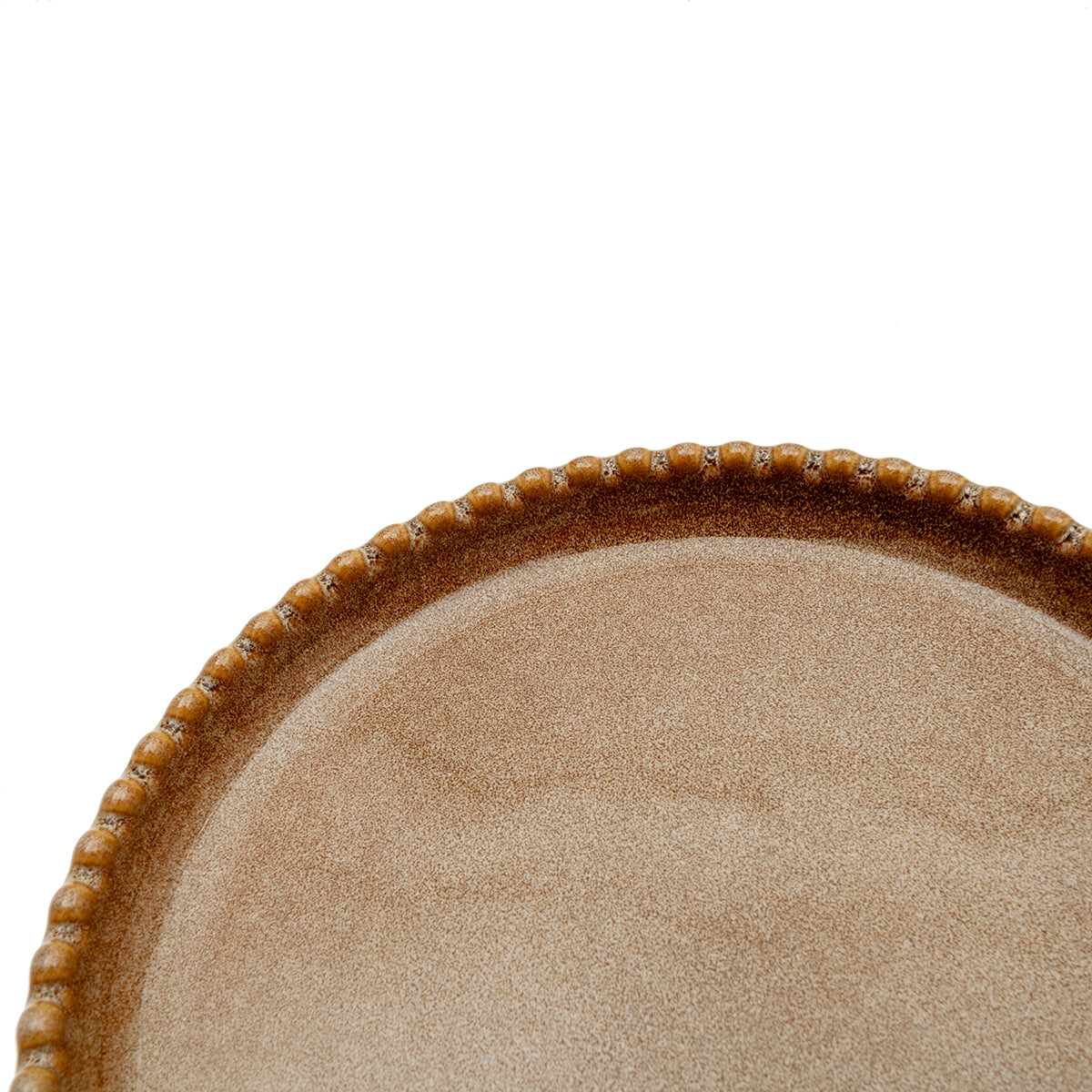 Plato gres marrón