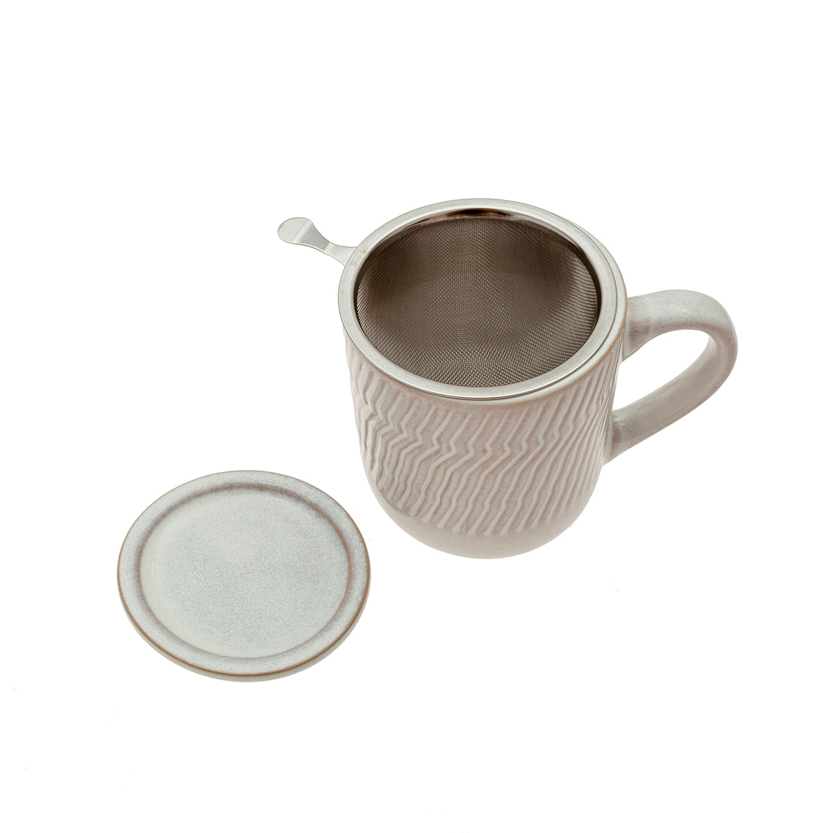 Mug infusiones gres blanco