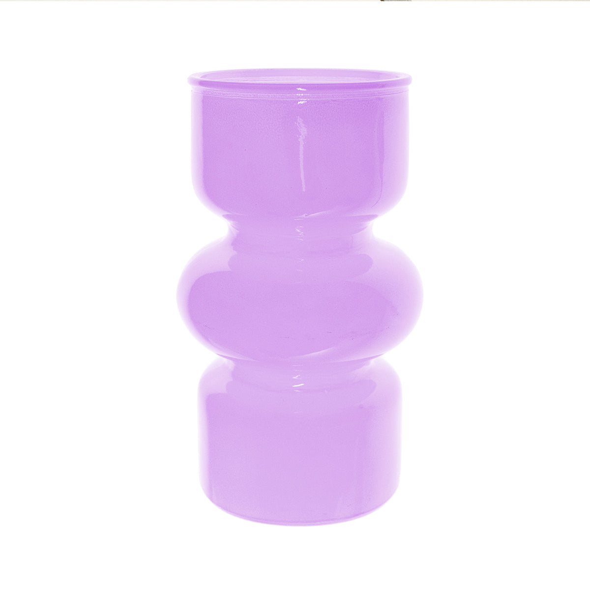 Vase en verre laqué violet Maika