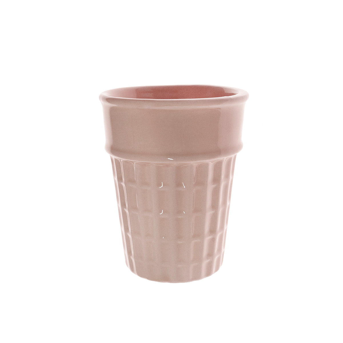 Pink iced plastic cup