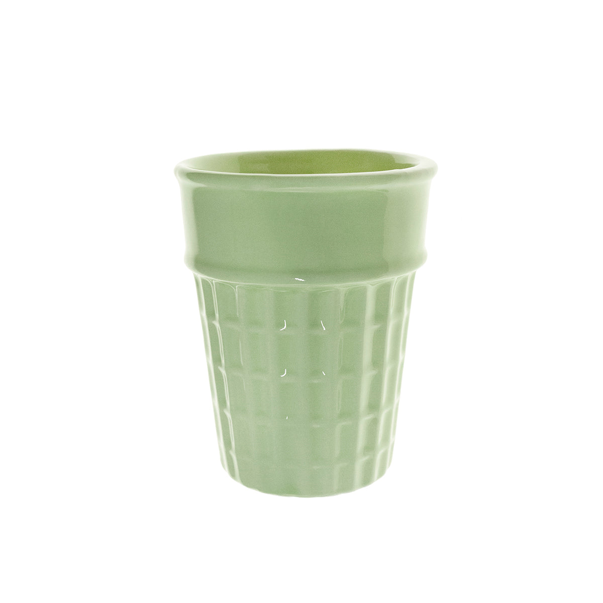 Gobelet en plastique vert pour crème glacée