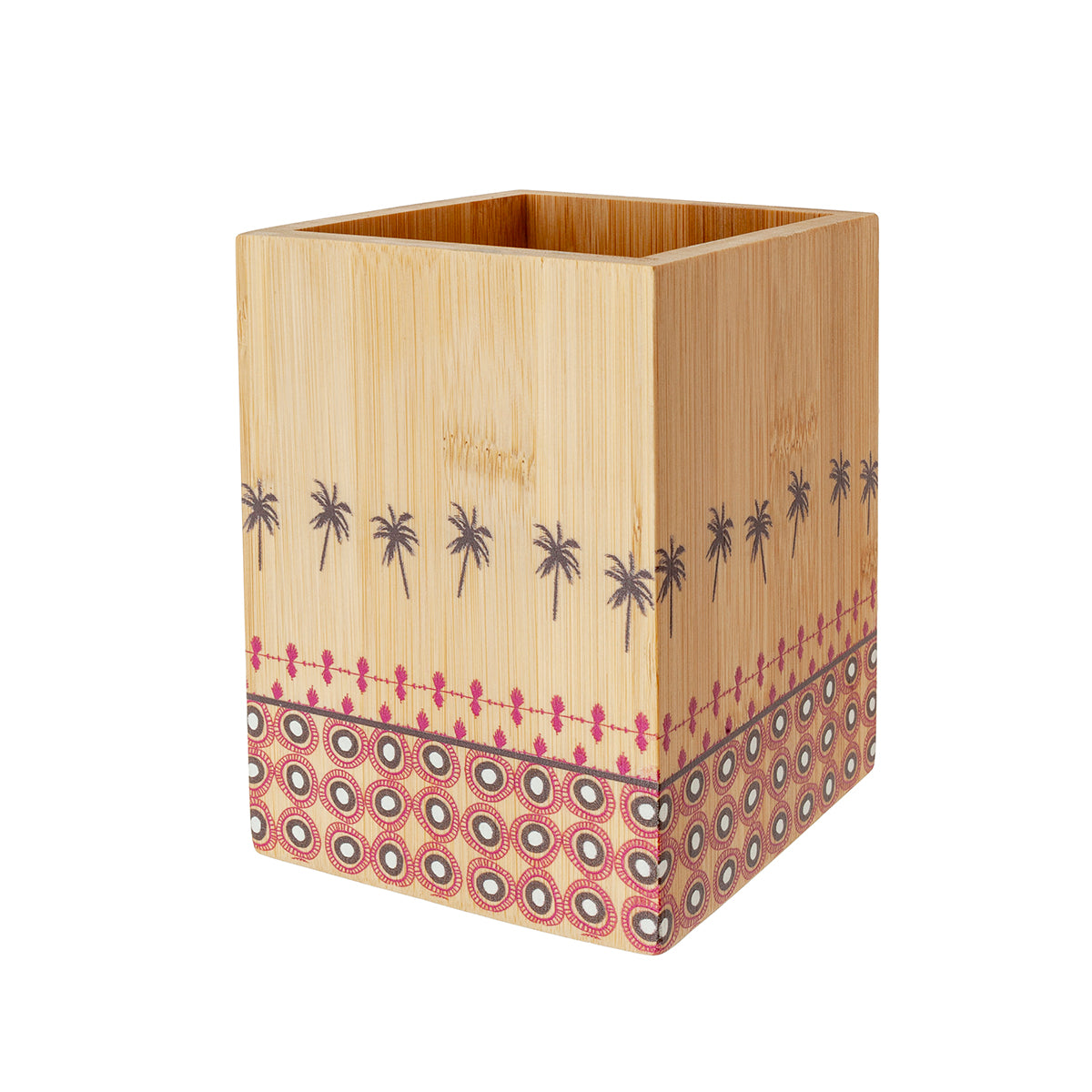 Portaposate bambù 10x10x13,5 Africa rosa