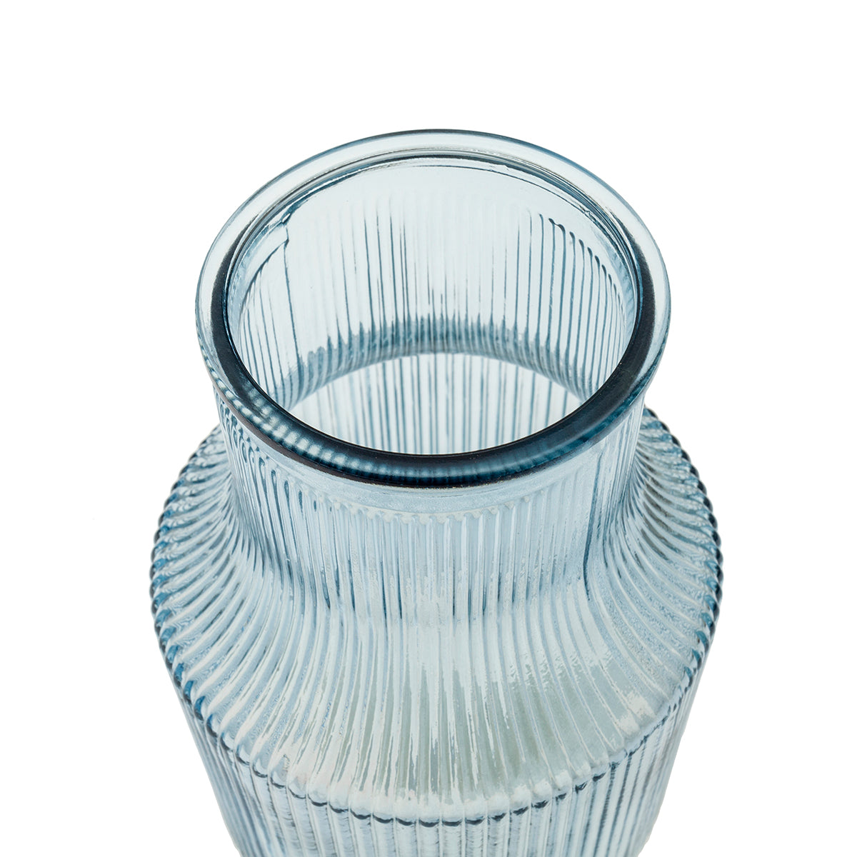Jarron vidrio lacado azul Oscuro
