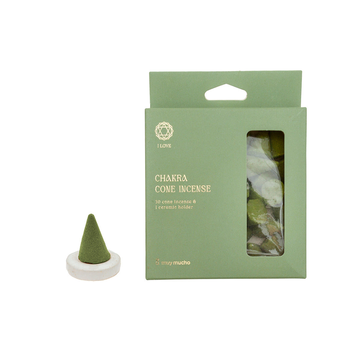 Resin cones 7 chakras with support