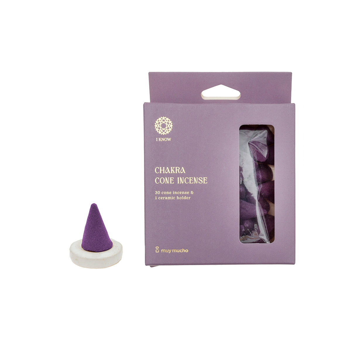 Coni resina 7 chakra con supporto