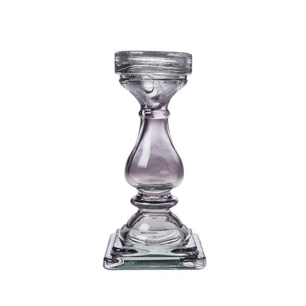 Candelabre vidre gris