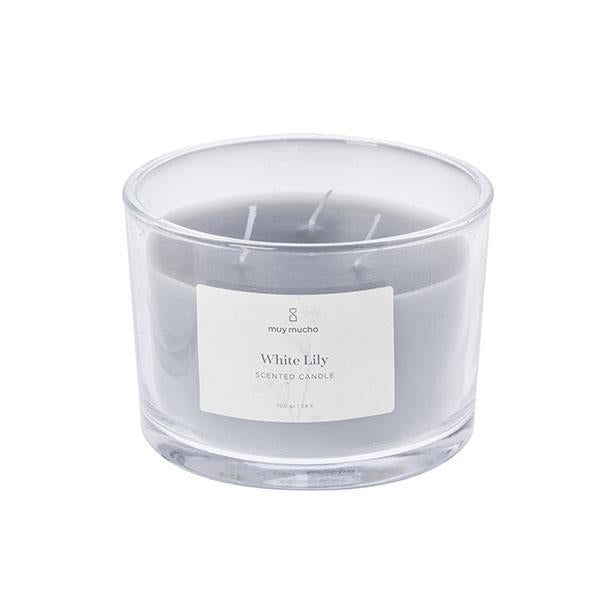 muy mucho white lily 3-Wick Aromatic Candle White Lily
