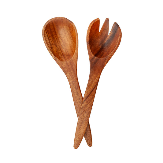 Pack 2 cubiertos servir madera de acacia