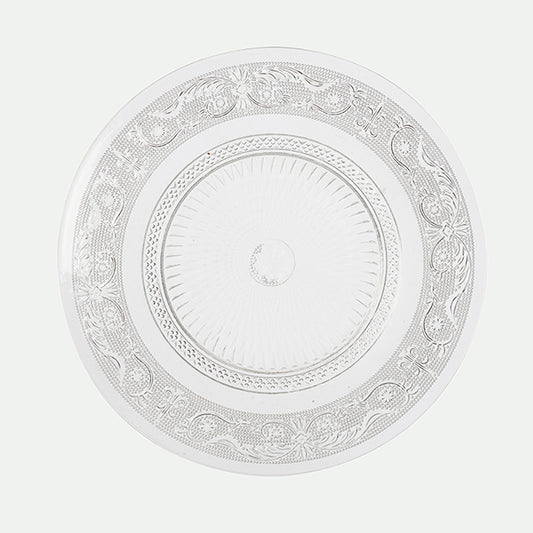 Plato llano cristal relieve