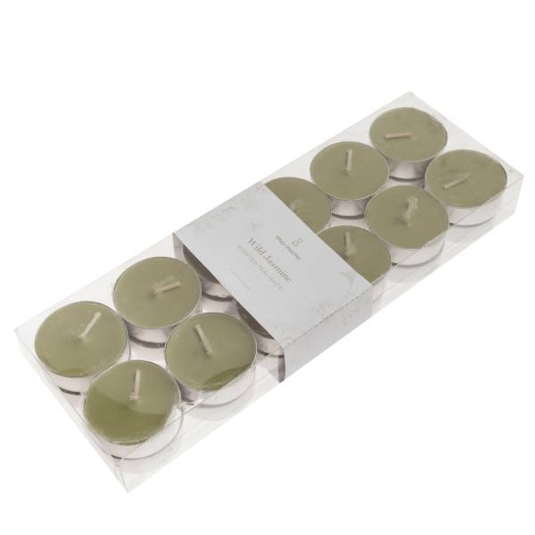 pack 24 velas té wild jasmine 23x7,5x3cm 11gr ve.