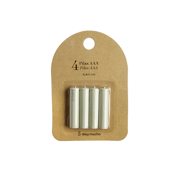 Pack 4 piles recarregables AAA