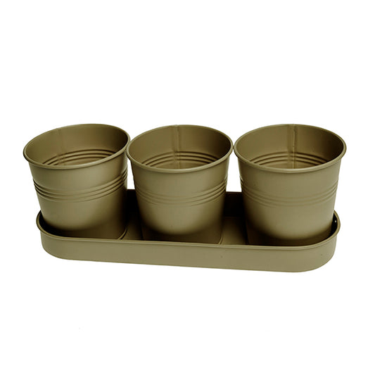 Lot de 3 pots de fleurs