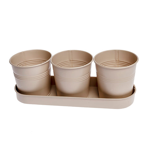 Lot de 3 pots de fleurs