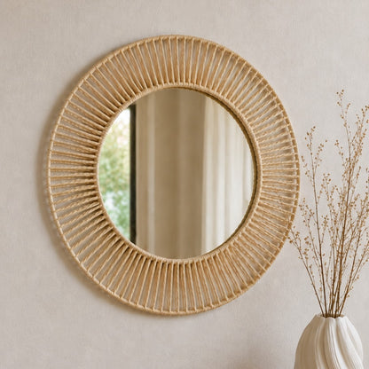 Espejo decorativo de Fibra Natural