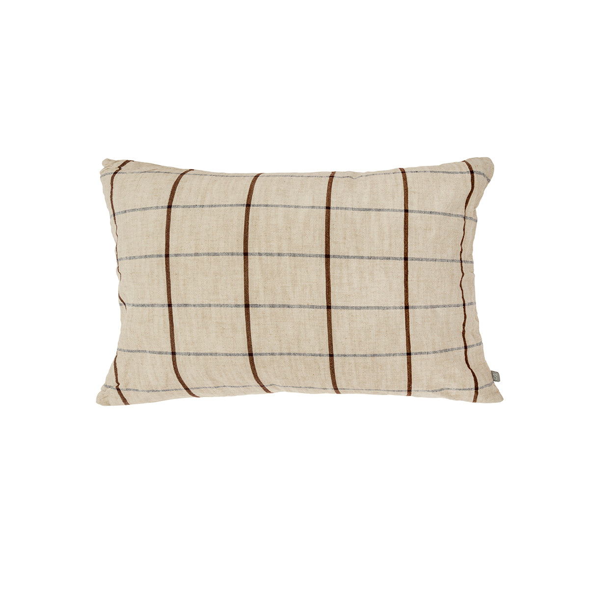 Housse de coussin à carreaux