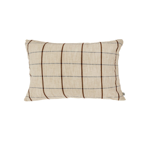 Housse de coussin à carreaux