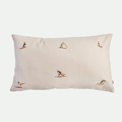 Housse de coussin skieurs