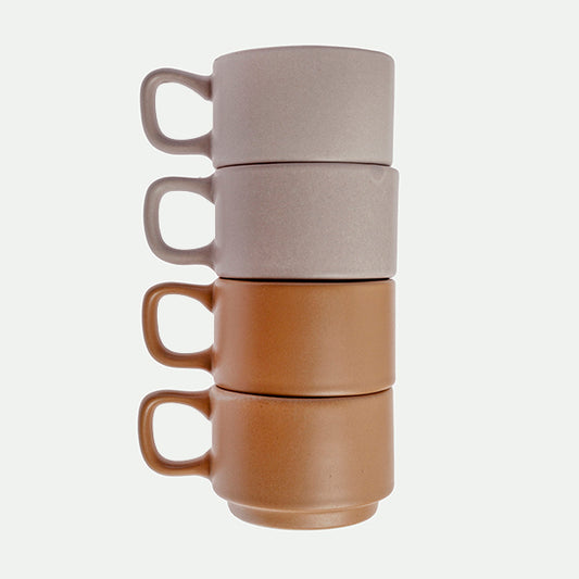 Lot de 4 tasses à café empilables