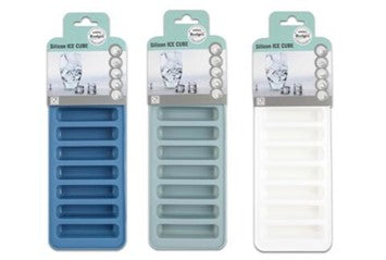 Pack de 2 Bacs à Glaçons en Silicone 26X9.5X2Cm Unique.