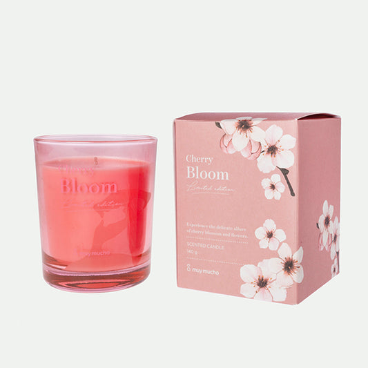 Bougie en verre Cherry Bloom