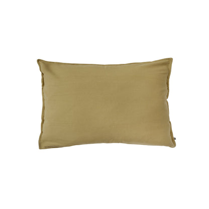 Coussin déhoussable en coton bio 30x50cm vert