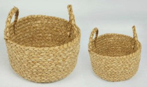 Cesta redonda con asas
