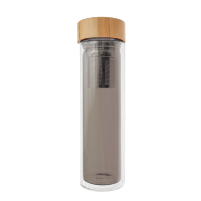 Botella Doble Pared C/Filtro 7,3X7X24Cm 500Ml Gr.