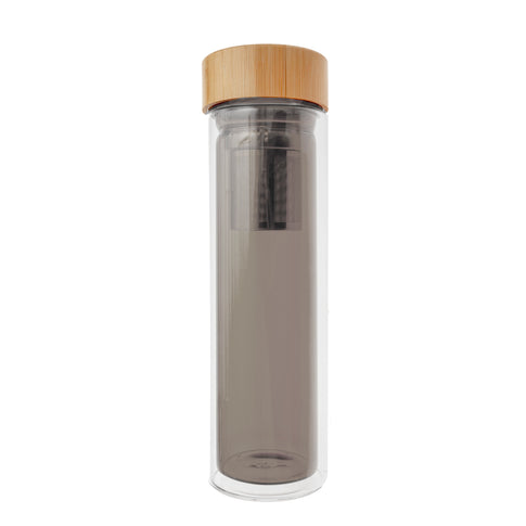 Botella Doble Pared C/Filtro 7,3X7X24Cm 500Ml Gr.
