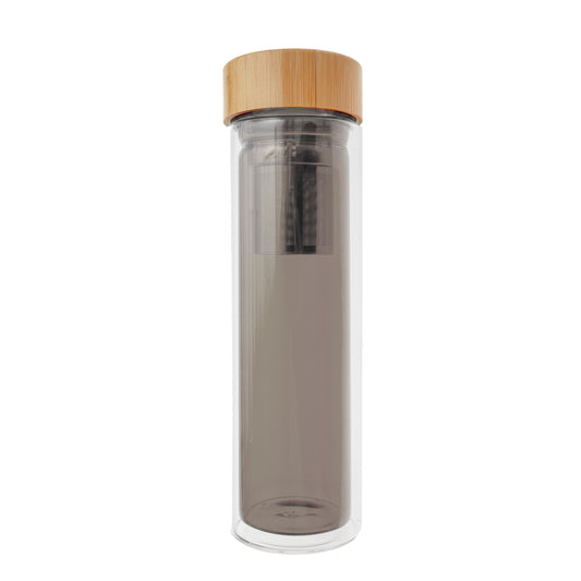 Botella Doble Pared C/Filtro 7,3X7X24Cm 500Ml Gr.